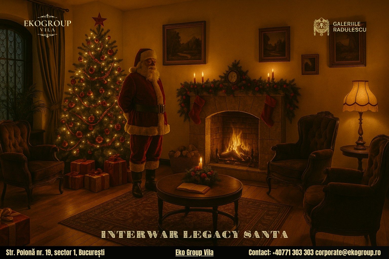 Legenda lui Moș Crăciun în atmosfera Eko Group Vila: o evocare a Crăciunului anilor ’30