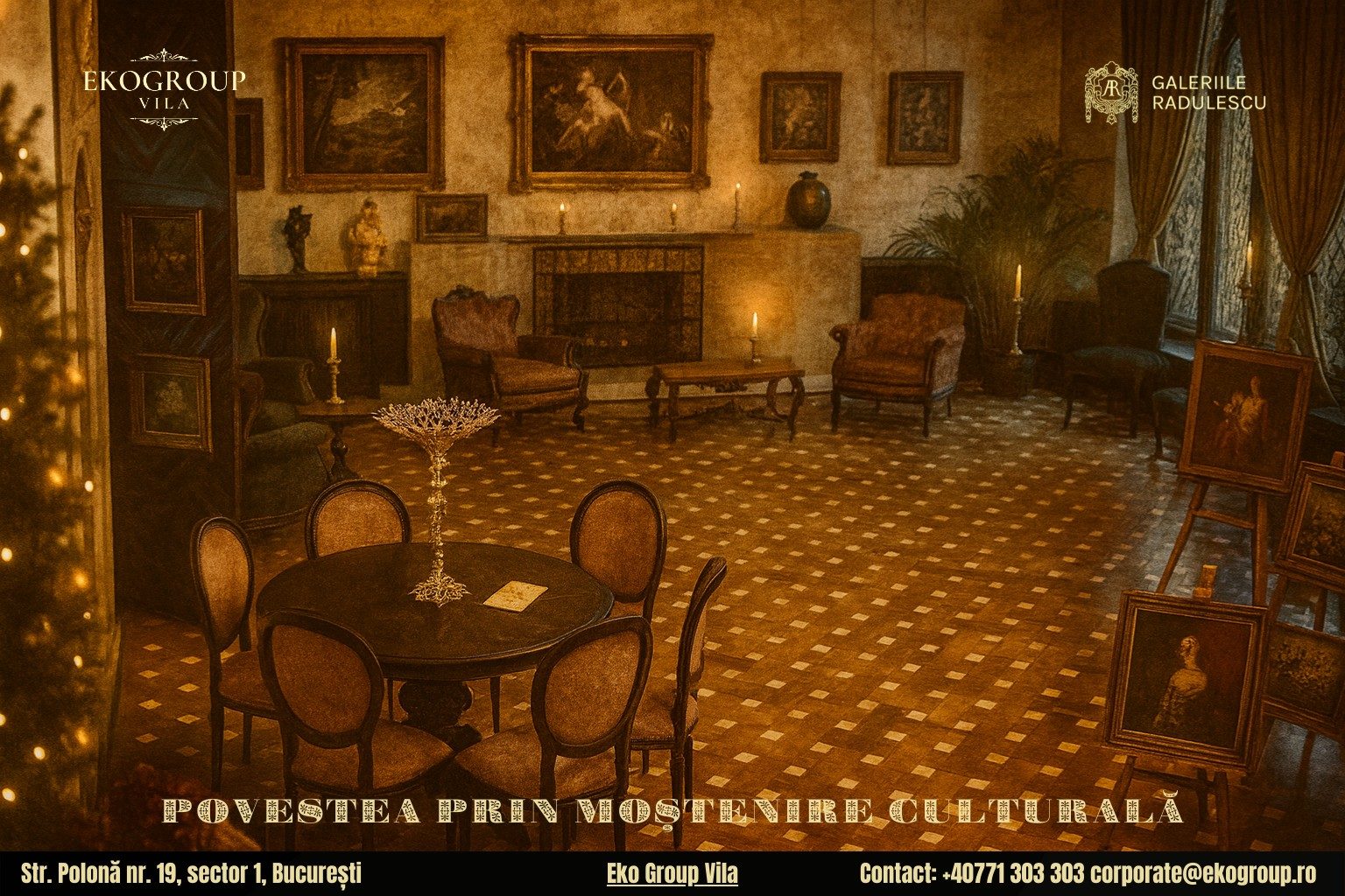 Povestea Crăciunului din anii ’30 la Eko Group Vila: o călătorie în timp și artă